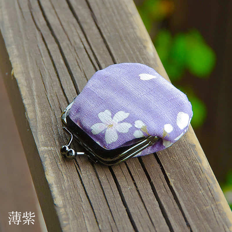 お賽銭用がま口財布/ 桜空(水色/薄紫/ピンク)