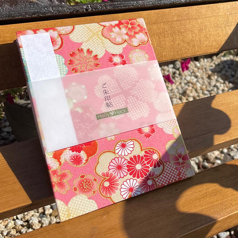 御朱印帳(納経帳)　花遊び金彩　ネコポス便送料無料