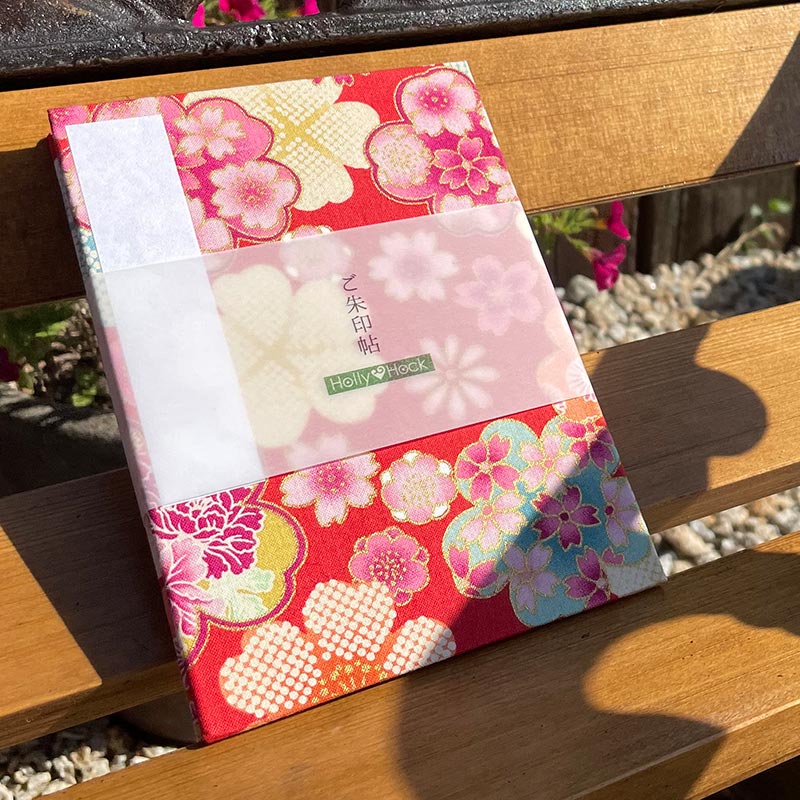 御朱印帳(納経帳)　花遊び金彩　ネコポス便送料無料