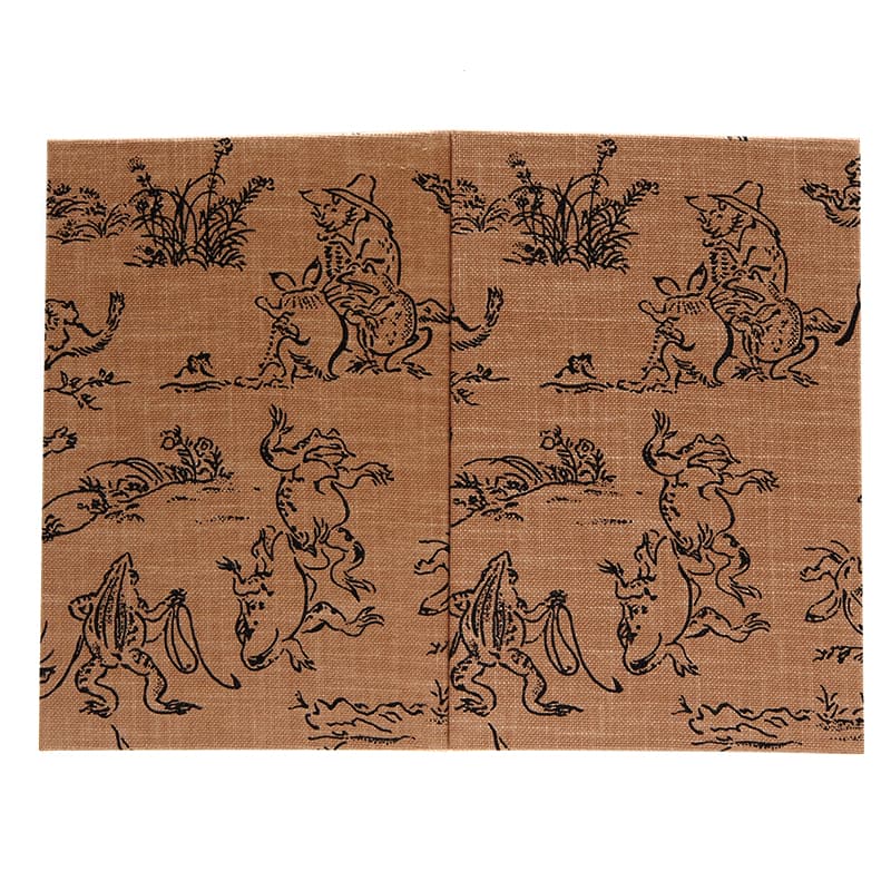 【三十三ヶ所納経帖】鳥獣戯画 ビニールカバー付 表題ラベル付 大判 蛇腹 /ネコポス送料無料