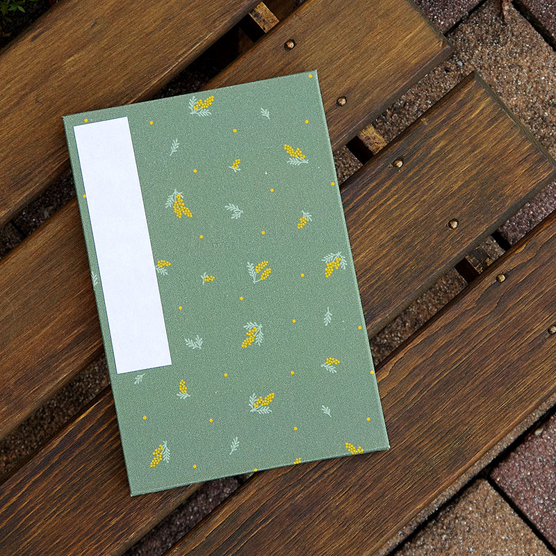 《ネコポス送料無料》 大判 御朱印帳(納経帳) ミニミモザ 蛇腹タイプ