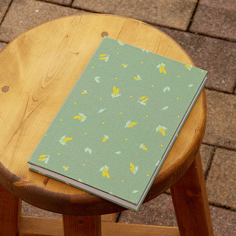 《ネコポス送料無料》 大判 御朱印帳(納経帳) ミニミモザ 蛇腹タイプ