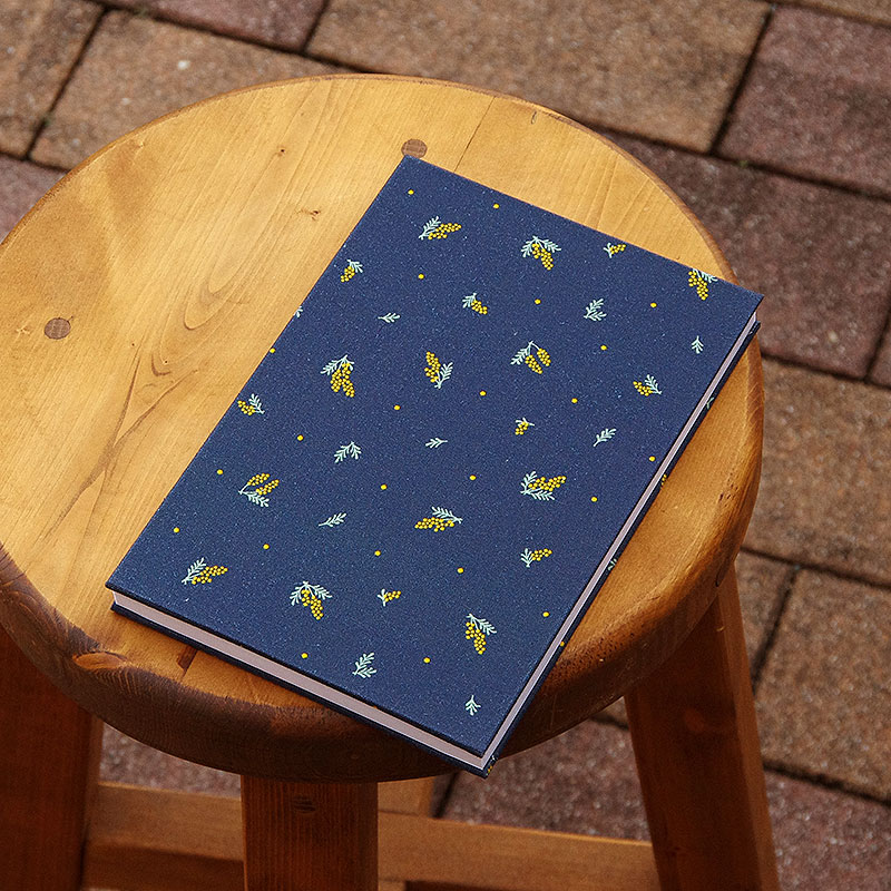 《ネコポス送料無料》 大判 御朱印帳(納経帳) ミニミモザ 蛇腹タイプ