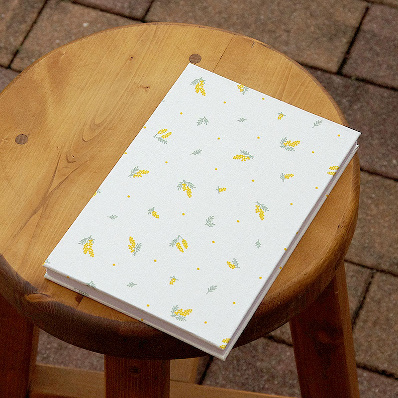 《ネコポス送料無料》 大判 御朱印帳(納経帳) ミニミモザ 蛇腹タイプ