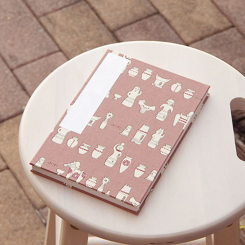 《ネコポス送料無料》 大判 御朱印帳(納経帳) はにわ(ブルー/ブラウン) 蛇腹タイプ