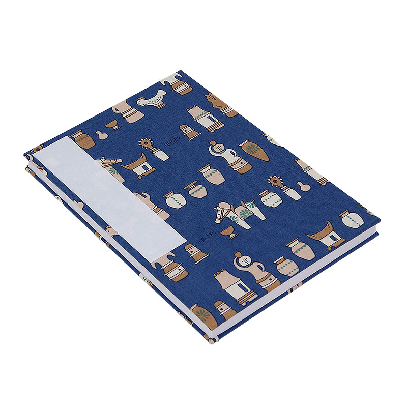 《ネコポス送料無料》 大判 御朱印帳(納経帳) はにわ(ブルー/ブラウン) 蛇腹タイプ