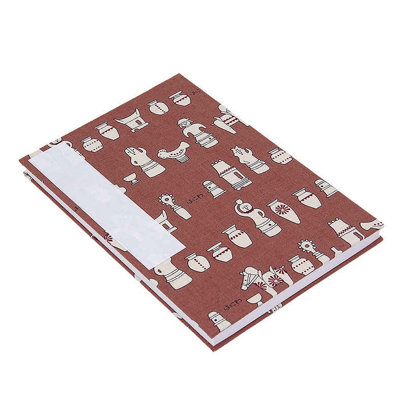 《ネコポス送料無料》 大判 御朱印帳(納経帳) はにわ(ブルー/ブラウン) 蛇腹タイプ