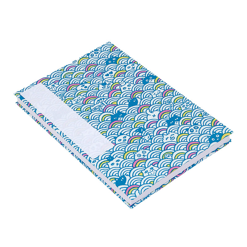 《ネコポス送料無料》 大判 御朱印帳(納経帳) 青海波猫かくれんぼ 3色 蛇腹タイプ