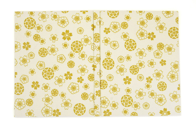 《ネコポス送料無料》【書置き御朱印専用】御朱印ホルダー/こがね和桜(紫/白)