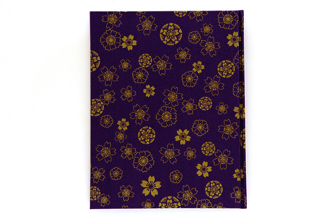 《ネコポス送料無料》【書置き御朱印専用】御朱印ホルダー/こがね和桜(紫/白)