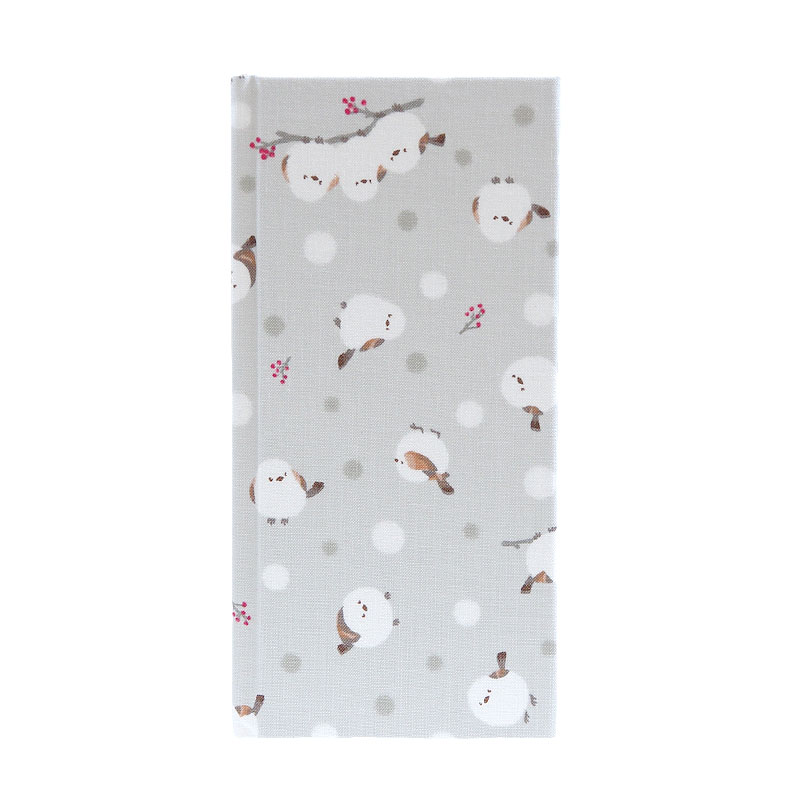 《ネコポス送料無料》 おみくじ帖/おみくじ帳 シマエナガと赤い実(グレー/水色/ピンク)