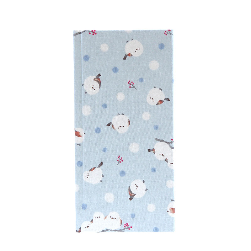 《ネコポス送料無料》 おみくじ帖/おみくじ帳 シマエナガと赤い実(グレー/水色/ピンク)