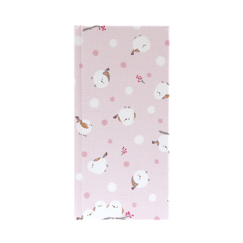 《ネコポス送料無料》 おみくじ帖/おみくじ帳 シマエナガと赤い実(グレー/水色/ピンク)