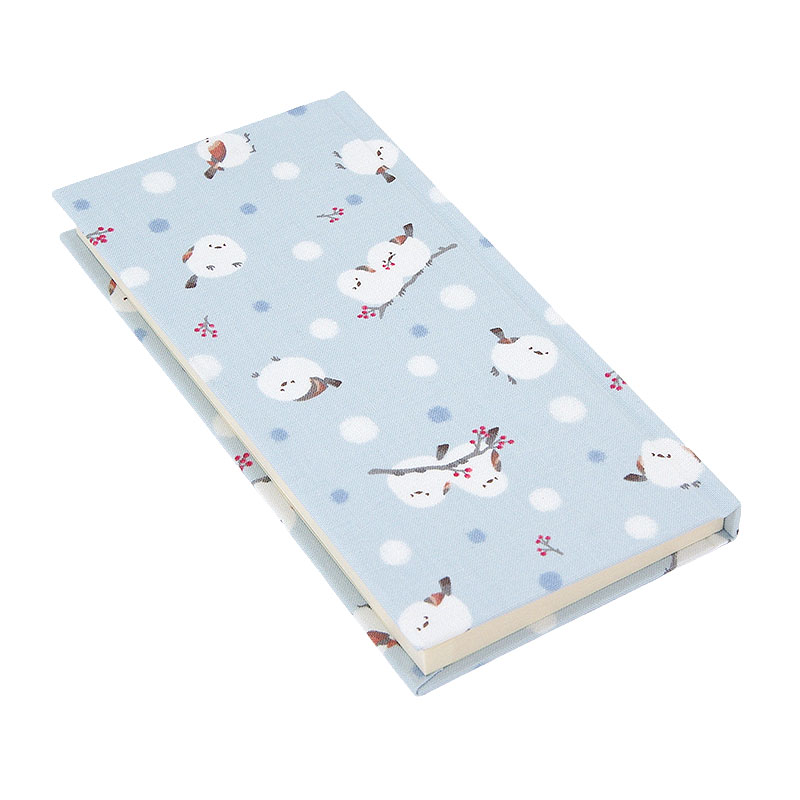 《ネコポス送料無料》 おみくじ帖/おみくじ帳 シマエナガと赤い実(グレー/水色/ピンク)