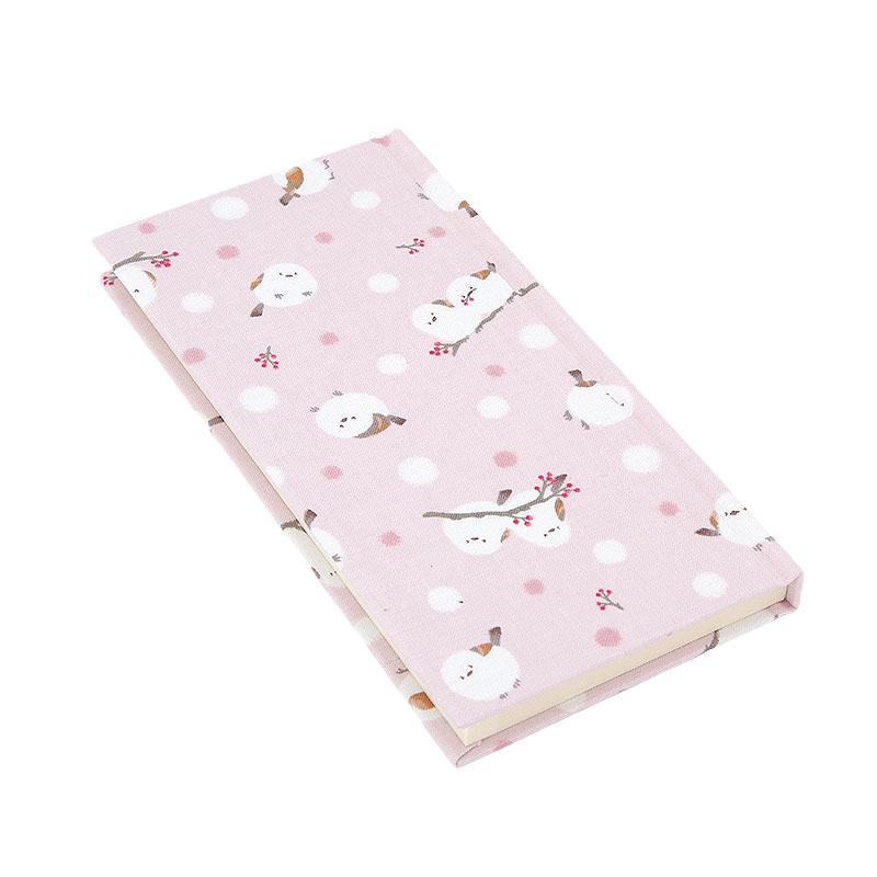 《ネコポス送料無料》 おみくじ帖/おみくじ帳 シマエナガと赤い実(グレー/水色/ピンク)