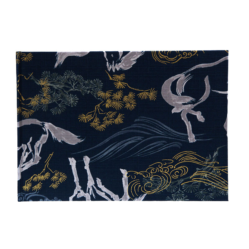 《ネコポス送料無料》 書き置き御朱印専用/見開きサイズ御朱印ホルダー/松と馬(白/緑)