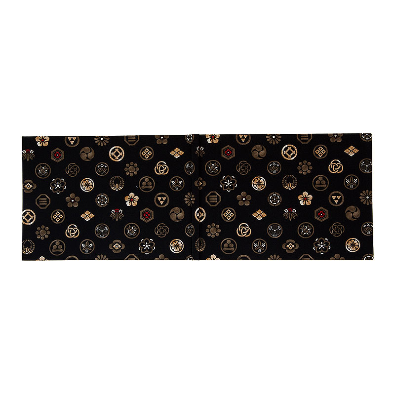 《ネコポス送料無料》 書き置き御朱印専用/見開きサイズ御朱印ホルダー/色付き家紋