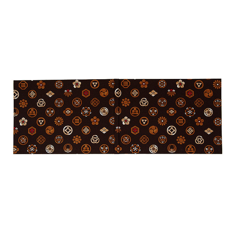 《ネコポス送料無料》 書き置き御朱印専用/見開きサイズ御朱印ホルダー/色付き家紋