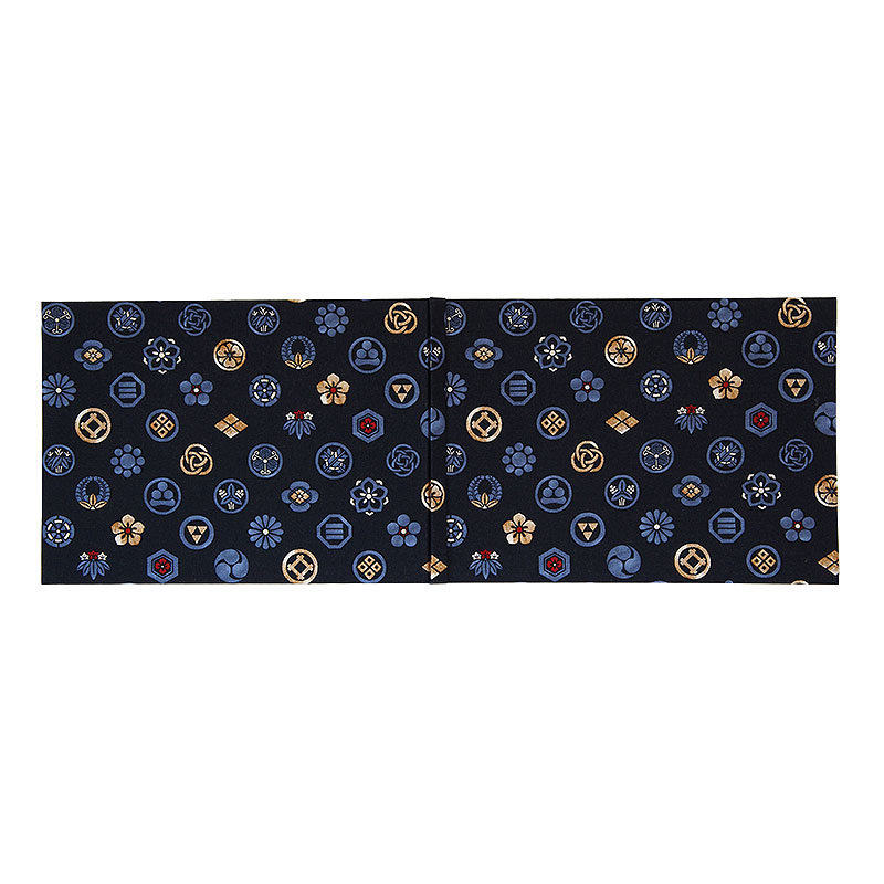 《ネコポス送料無料》 書き置き御朱印専用/見開きサイズ御朱印ホルダー/色付き家紋