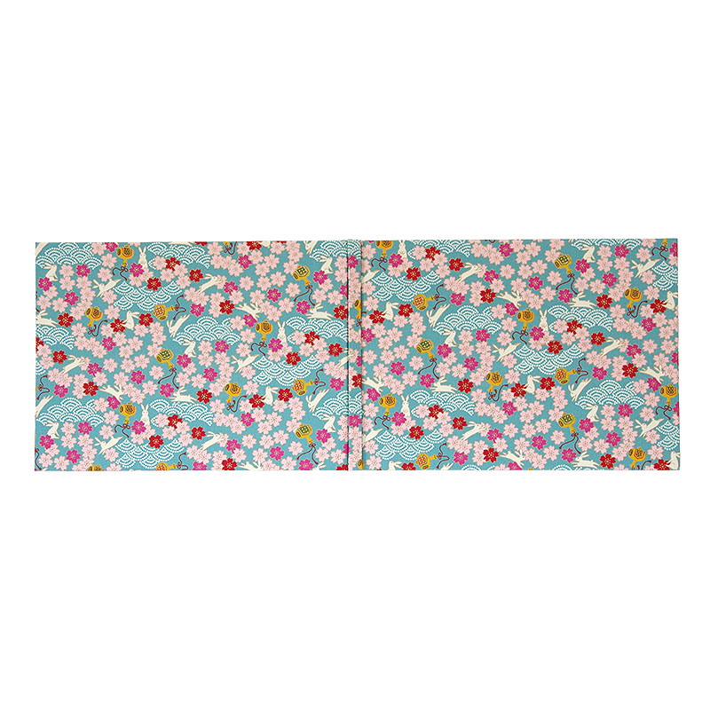 《ネコポス送料無料》 書き置き御朱印専用/見開きサイズ御朱印ホルダー/出雲うさぎ(キナリ/水色)