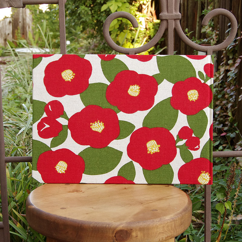 《ネコポス送料無料》 書き置き御朱印専用/見開きサイズ御朱印ホルダー/大柄つばき