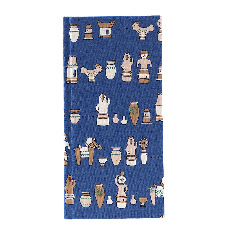 《ネコポス送料無料》 おみくじ帖/おみくじ帳 はにわ(ブラウン/ブルー) 手帳 縁起 アルバム ノート 手帳 集め 収集 かわいい 貼る