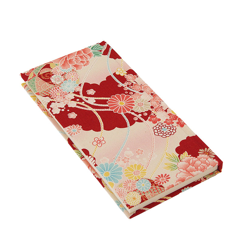 《ネコポス送料無料》 おみくじ帖/おみくじ帳 楊貴牡丹(赤/ピンク) 手帳 縁起 アルバム ノート 手帳 集め 収集 かわいい 貼る