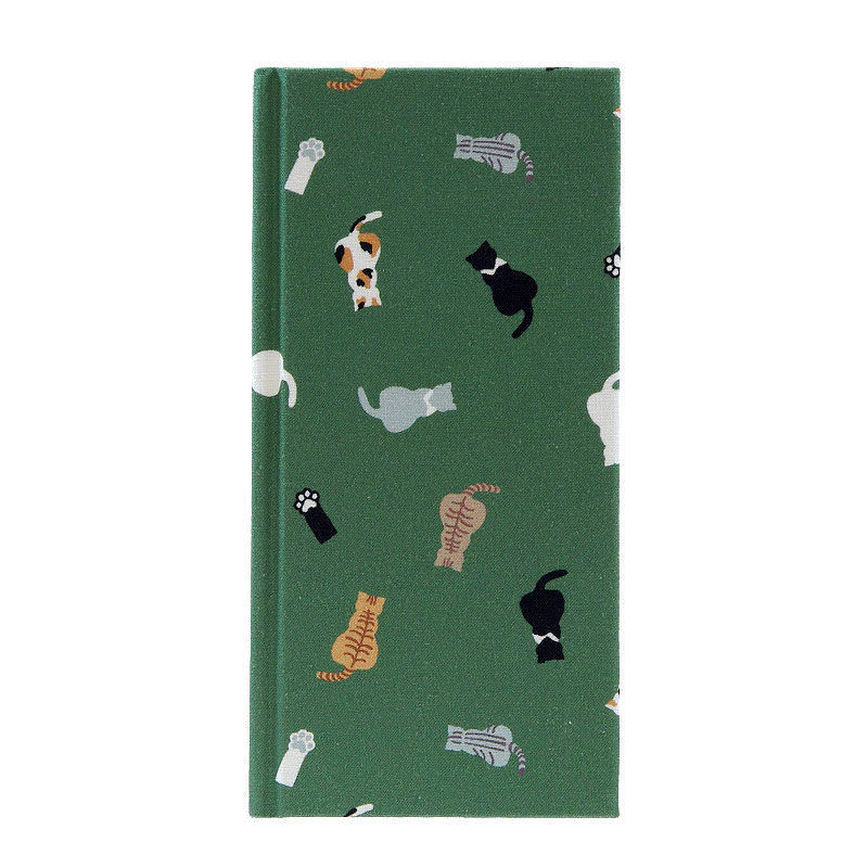 《ネコポス送料無料》 おみくじ帖/おみくじ帳 ネコ日和(カラシ/紫/緑) 手帳 縁起 アルバム ノート 手帳 集め 収集 かわいい 貼る