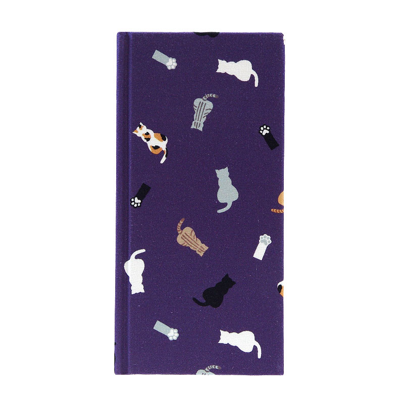 《ネコポス送料無料》 おみくじ帖/おみくじ帳 ネコ日和(カラシ/紫/緑) 手帳 縁起 アルバム ノート 手帳 集め 収集 かわいい 貼る