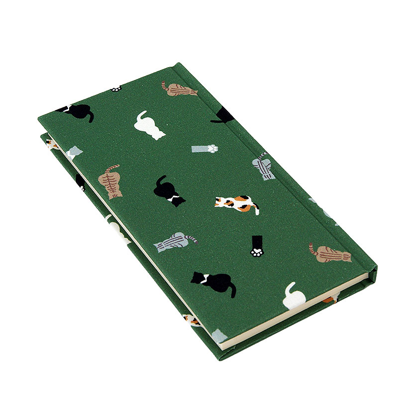 《ネコポス送料無料》 おみくじ帖/おみくじ帳 ネコ日和(カラシ/紫/緑) 手帳 縁起 アルバム ノート 手帳 集め 収集 かわいい 貼る