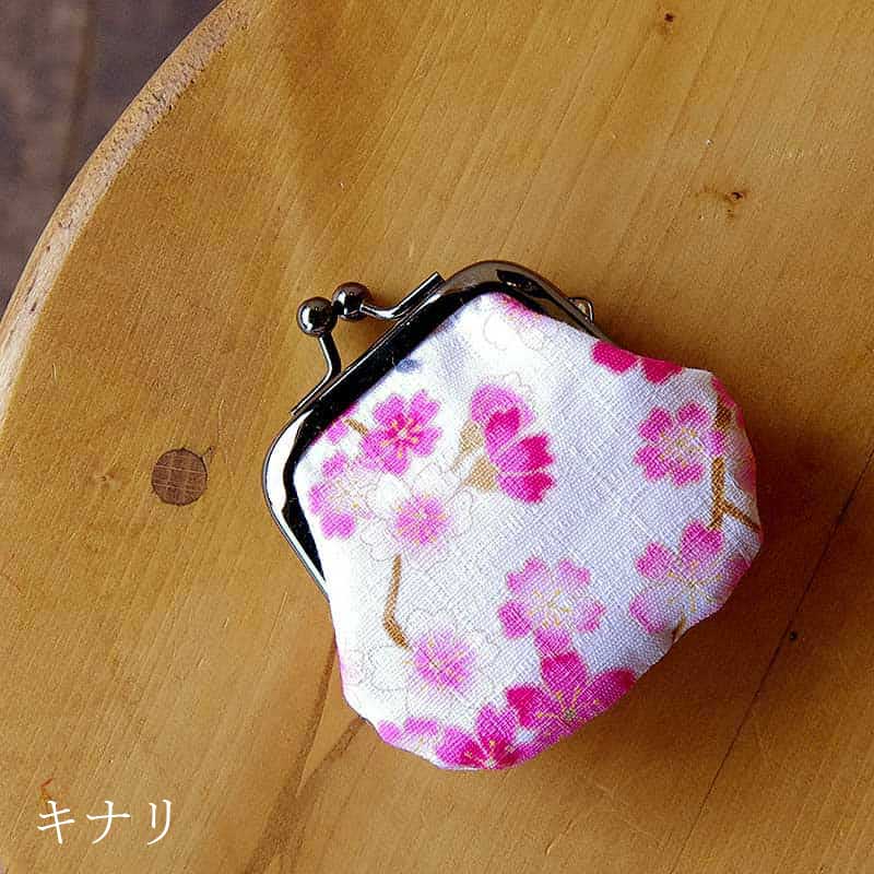 お賽銭用がま口財布/ 桜雲(紺/キナリ)