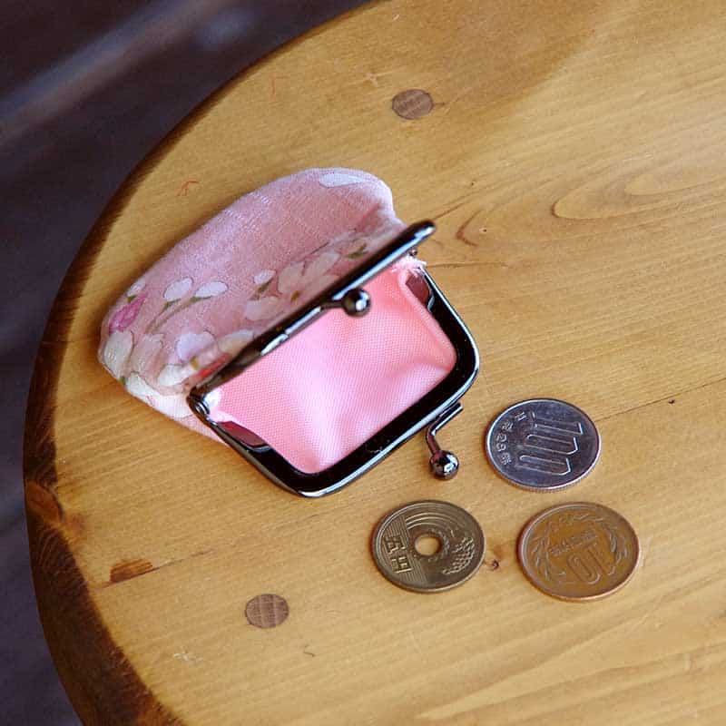 お賽銭用がま口財布/ 桜空(水色/薄紫/ピンク)