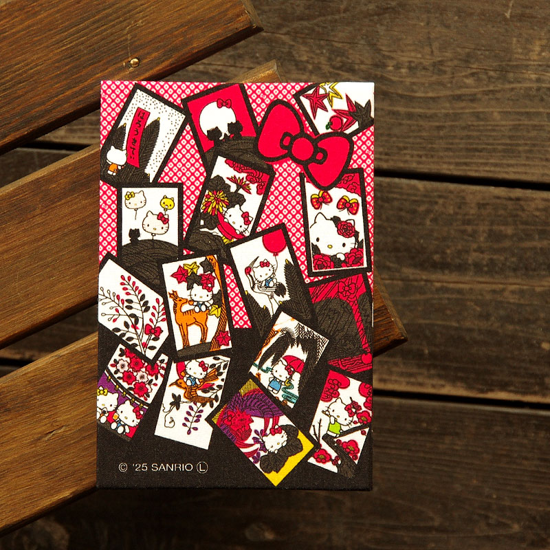 《ネコポス送料無料》 【大判】ハローキティ御朱印帳(花かるた)