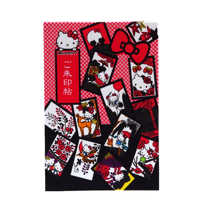 《ネコポス送料無料》 【大判】ハローキティ御朱印帳(花かるた)