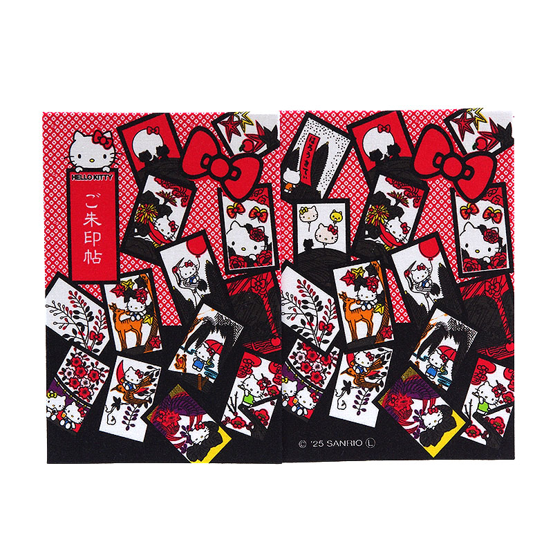 《ネコポス送料無料》 【大判】ハローキティ御朱印帳(花かるた)