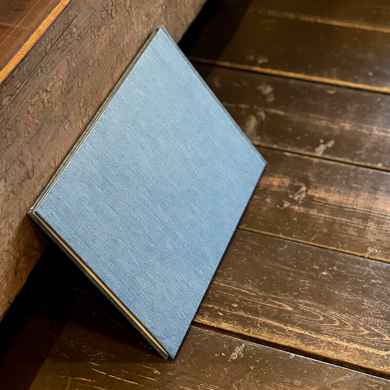 【書置き御朱印専用】 【見開きサイズ】御朱印ホルダー/デニム(ライトブルー)【ネコポス送料無料】