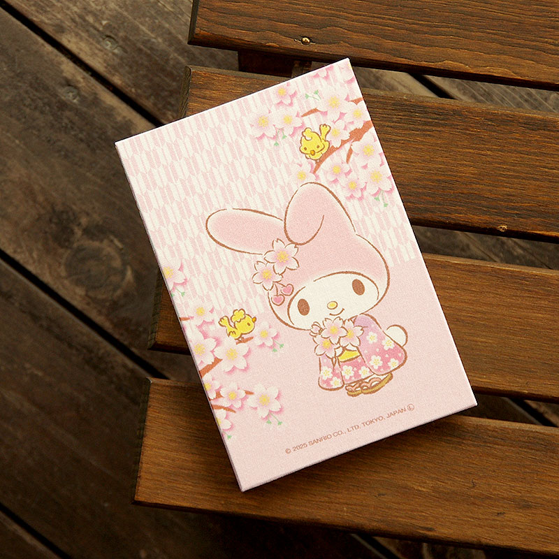 《ネコポス送料無料》 【大判】マイメロディ御朱印帳(矢絣桜)