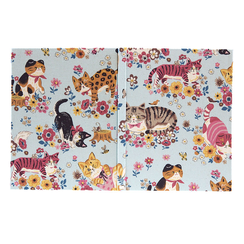 《ネコポス送料無料》 【書き置き御朱印専用】御朱印ホルダー/キャットフラワーガーデン(ブルー/ピンク)