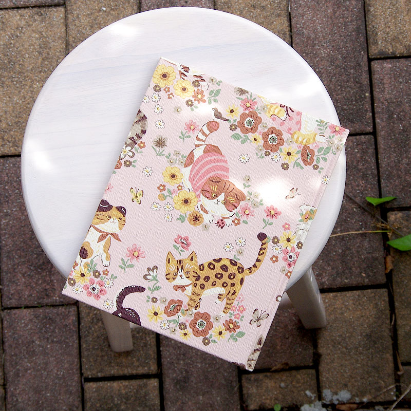 《ネコポス送料無料》 【書き置き御朱印専用】御朱印ホルダー/キャットフラワーガーデン(ブルー/ピンク)