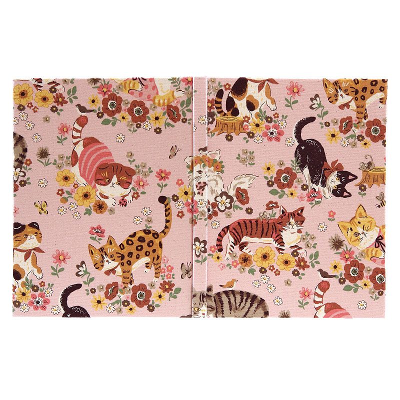 《ネコポス送料無料》 【書き置き御朱印専用】御朱印ホルダー/キャットフラワーガーデン(ブルー/ピンク)