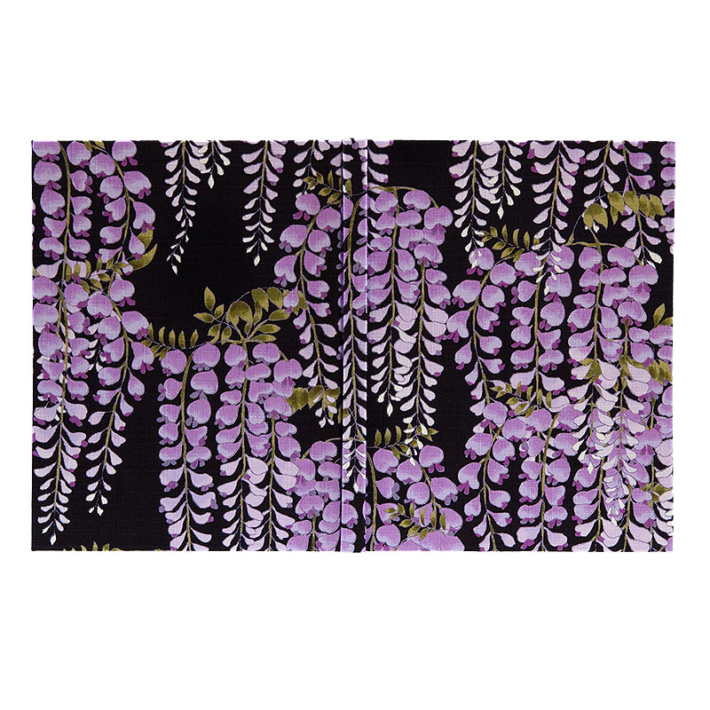 《ネコポス送料無料》 【書き置き御朱印専用】御朱印ホルダー/藤の花(黒)