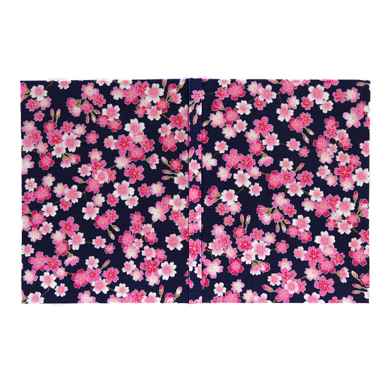 《ネコポス送料無料》 【書き置き御朱印専用】御朱印ホルダー/桜雲(キナリ/紺)