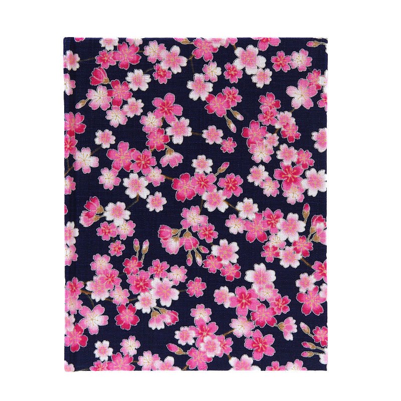 《ネコポス送料無料》 【書き置き御朱印専用】御朱印ホルダー/桜雲(キナリ/紺)