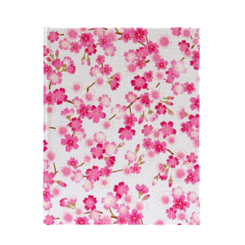 《ネコポス送料無料》 【書き置き御朱印専用】御朱印ホルダー/桜雲(キナリ/紺)