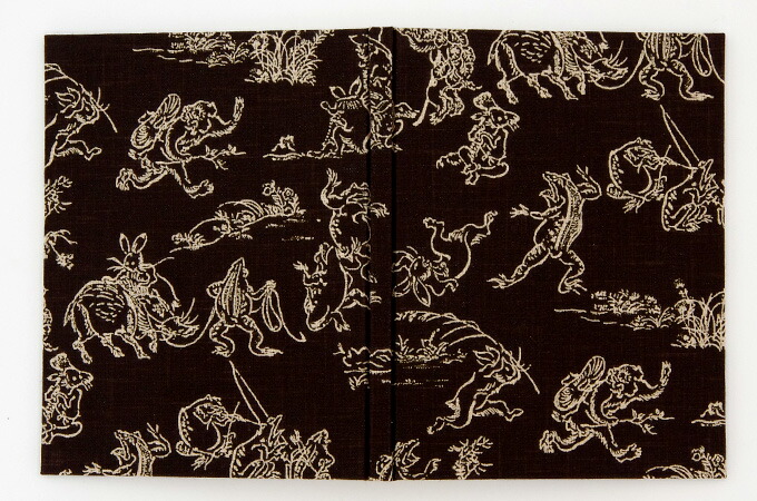 《メール便送料無料》【書置き御朱印専用】御朱印ホルダー/鳥獣戯画(こげ茶)