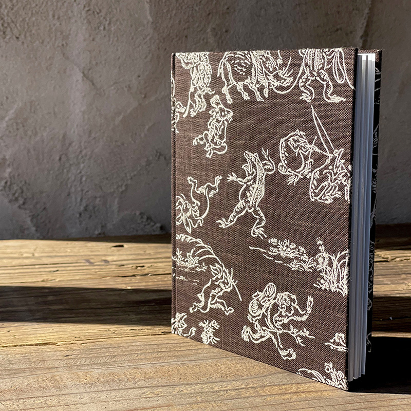 《メール便送料無料》【書置き御朱印専用】御朱印ホルダー/鳥獣戯画(こげ茶)