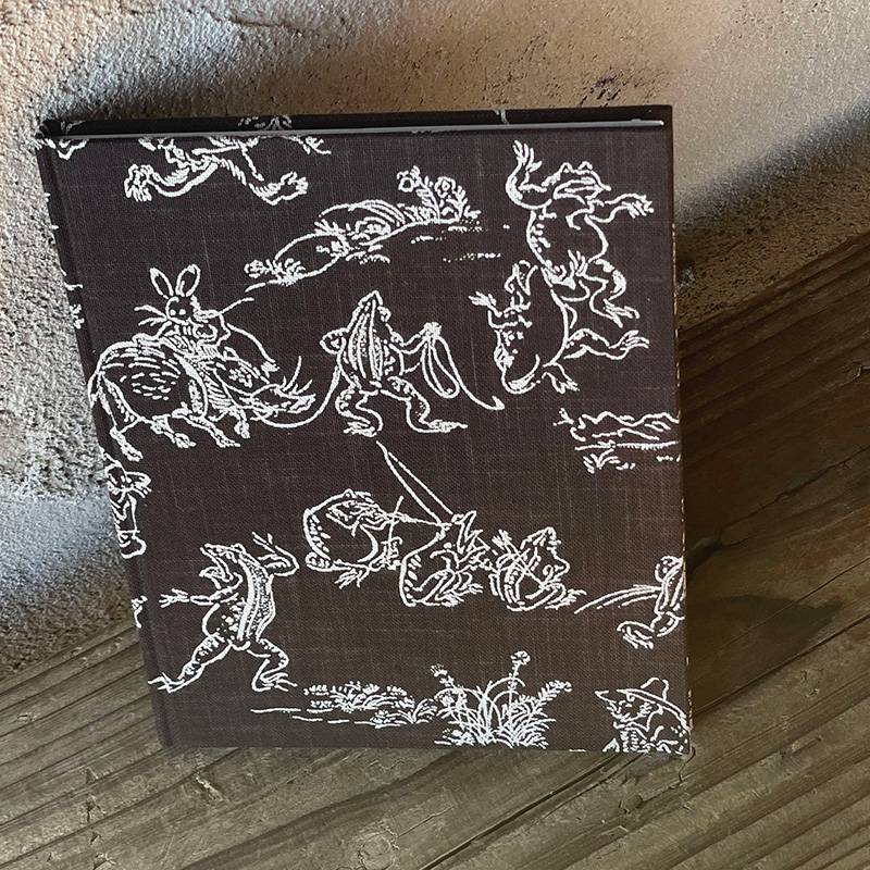 《メール便送料無料》【書置き御朱印専用】御朱印ホルダー/鳥獣戯画(こげ茶)