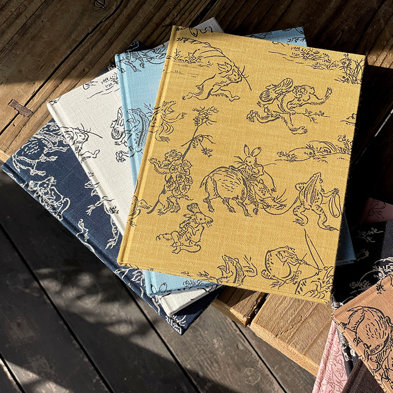 《メール便送料無料》【書置き御朱印専用】御朱印ホルダー/鳥獣戯画(こげ茶)