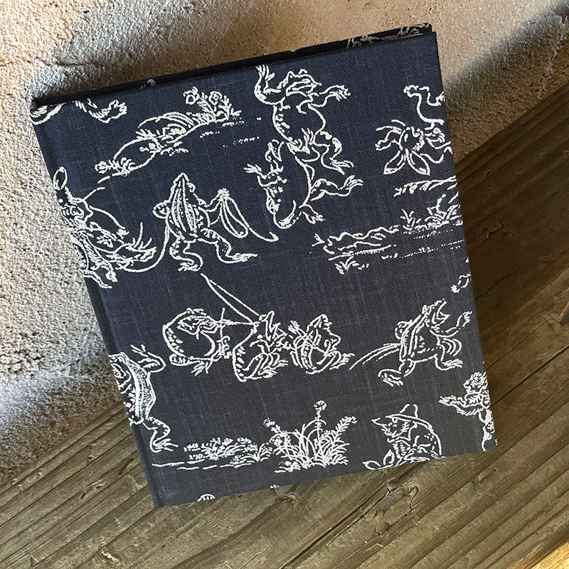 《メール便送料無料》【書置き御朱印専用】御朱印ホルダー/鳥獣戯画(黒)