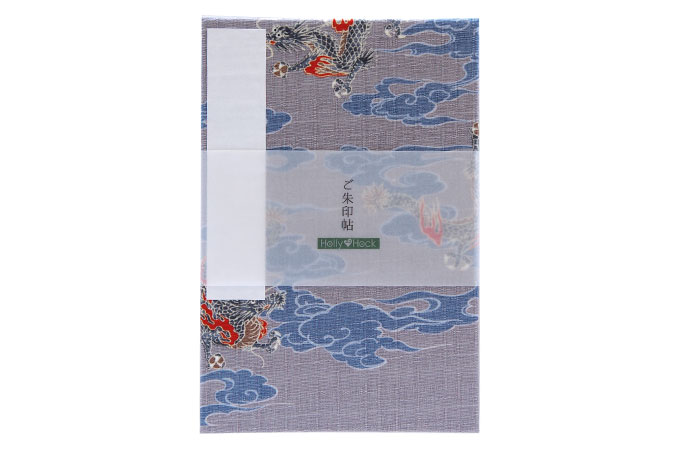 《クロネコゆうパケット送料無料》【大判】御朱印帳(納経帳)　小雲龍(グレー)